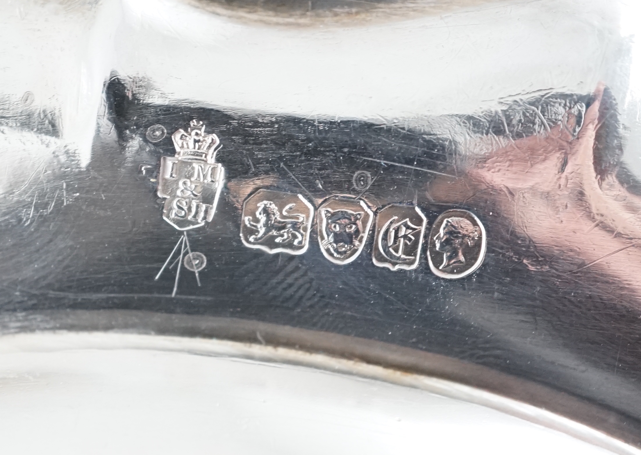 Duke of Brunswick Service: A set of six early Victorian silver dinner plates by John Mortimer & John Samuel Hunt